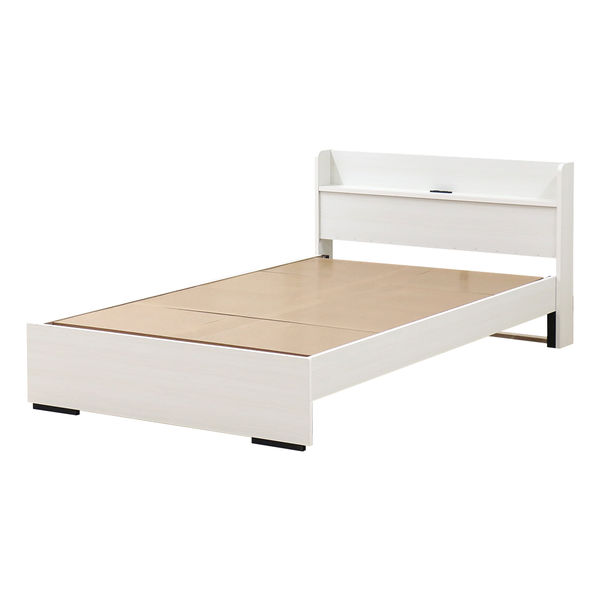 軒先渡し】友澤木工 棚 マットレス付 ボルトレスベッド シングル 幅