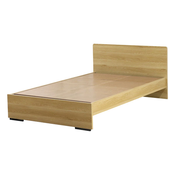 軒先渡し】友澤木工 ボルトレスベッド ダブル マットレス付 幅1400