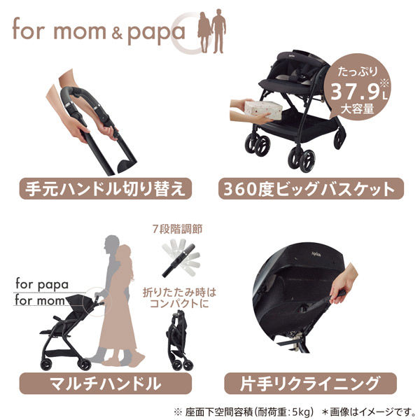 【美品】Aprica アップリカ　オプティア クッション グレイス (GR) Aprica オプティア クッション グレイス クラシックグリッド GR