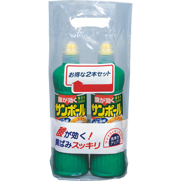 サンポール トイレ 掃除 洗剤 便器の黄ばみ 尿石除去 500mL 2本パック