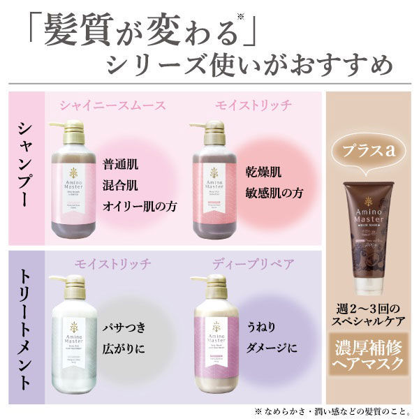 アミノマスターモイストリッチ シャンプー ポンプ 500ml ときわ