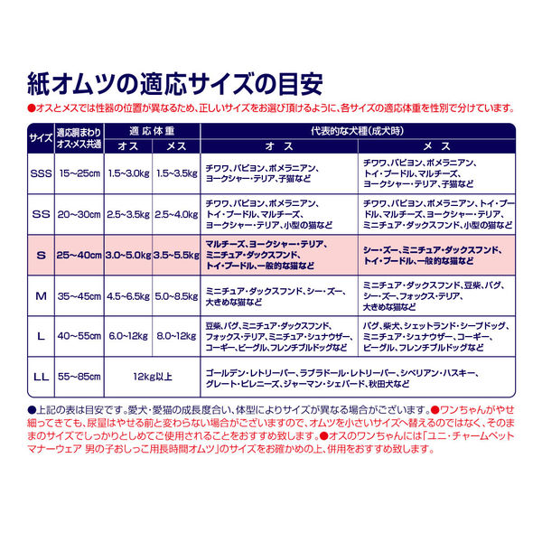 マナーウェア 紙オムツ（女の子男の子共用タイプ）長時間 高齢犬にも S