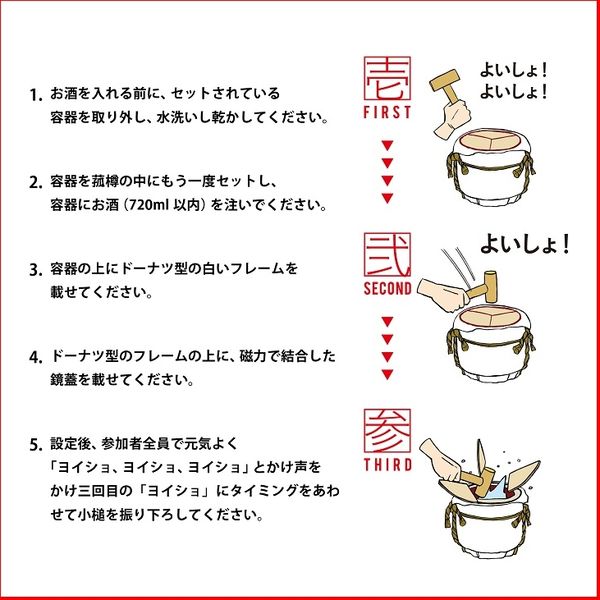 岸本吉二商店 ミニ鏡開きセット（枡なし）YOSEGAKI KOTOBUKI