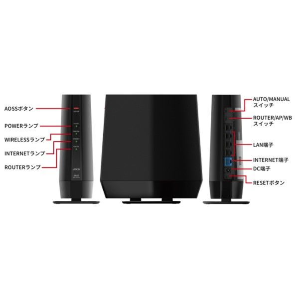 バッファロー 無線LAN親機 Wi-Fi 6 11ax対応 Wi-Fiルーター 4803+ 