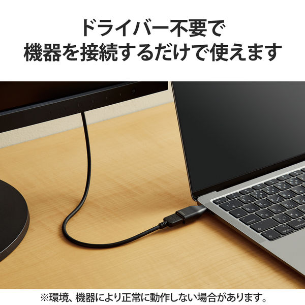 変換アダプタ ( USB Type C to HDMI ) 4K 60Hz ブラック AD-CHDMIQDBK