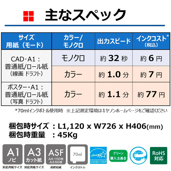 キヤノン 大判プリンターTC-20M本体＋スタンド(バスケット付属) TC-20102 1台（直送品）