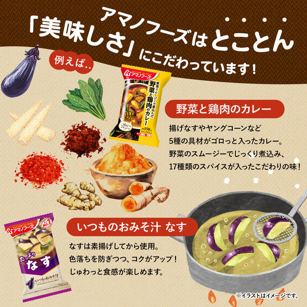 アサヒグループ食品 アマノフーズ うちのおみそ汁 4種の野菜 1袋