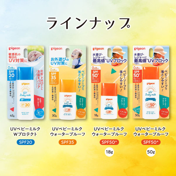 ピジョン UVベビーミルク Wプロテクト 日焼け止め乳液 SPF20 PA