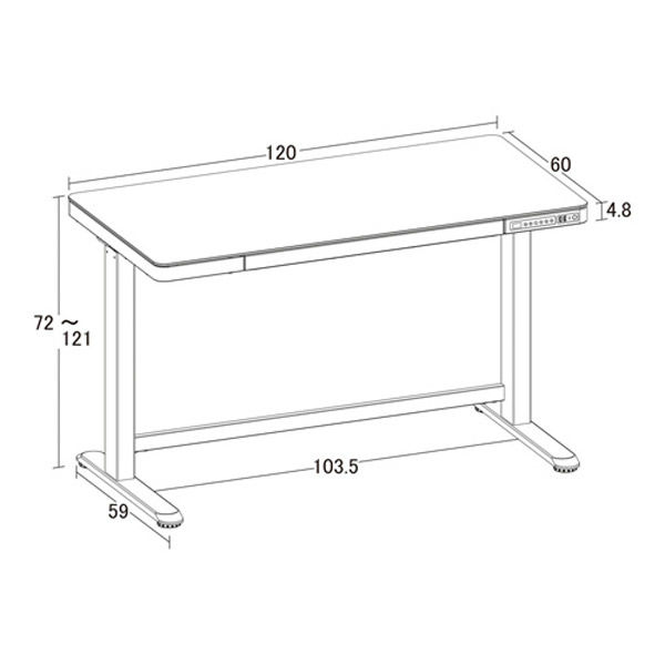 軒先渡し】クロシオ メモリー機能付き 電動昇降式デスク 電動昇降式