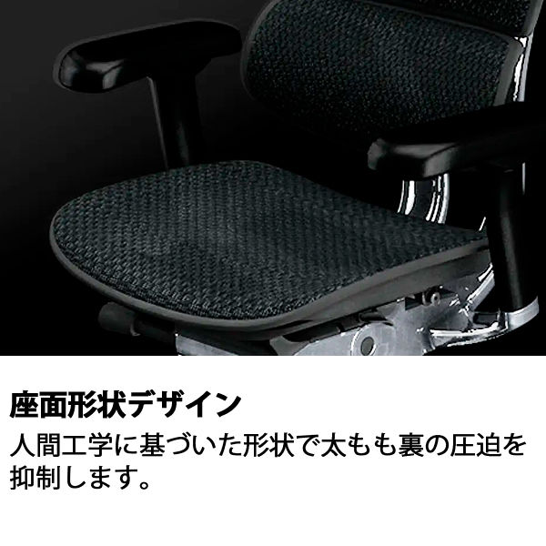 軒先渡し】関家具 エルゴヒューマン PRO2 ハイバック オットマン内蔵 EHP2-LPL-BF-BK BK×BK 389562 1脚（直送品） -  アスクル