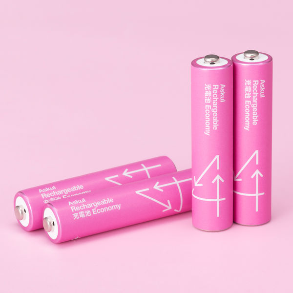 アスクルオリジナル 充電式・ニッケル水素電池 充電池 単4形 550mAh 3