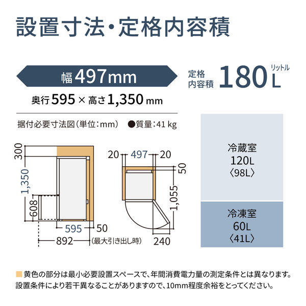 パナソニック パーソナル冷蔵庫 NR-B18C1-W 1台 - アスクル パナソニック パーソナル冷蔵庫 NR-B18C1-W 1台 - アスクル