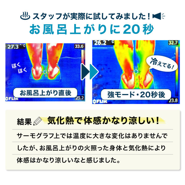 サンコー お風呂あがり全身爽快「のれる扇風機」 BDYFANHWH 1台 - アスクル