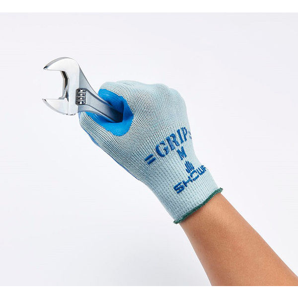 ショーワ ニトリルゴム背抜き手袋 まとめ買い 簡易包装強力グリップ (10双入) ブルー LLサイズ NO360-LL10P 1袋(10双)（直送品）  - アスクル
