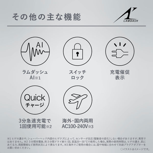 パナソニック ラムダッシュ 3枚刃 ES-LT6B-A 1台（わけあり品） - アスクル