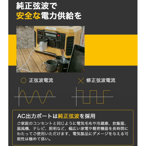 ポータブル電源 蓄電池 1512Wh容量 定格1500W出力 ADVANCE1550 1台 TogoPower - アスクル