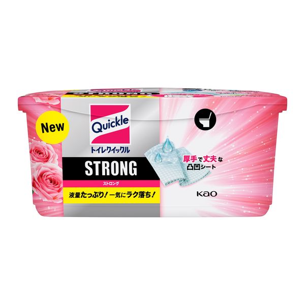 トイレクイックル ストロング トイレ用そうじシート プレミアムローズの香り 本体 1セット（8枚入×3個） 花王 - アスクル