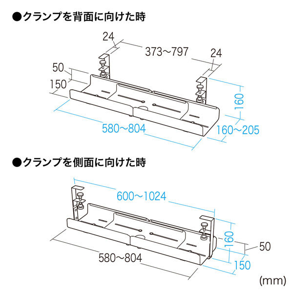 サンワサプライ ケーブル配線トレー(ブラック) CB-CT8BK 1台