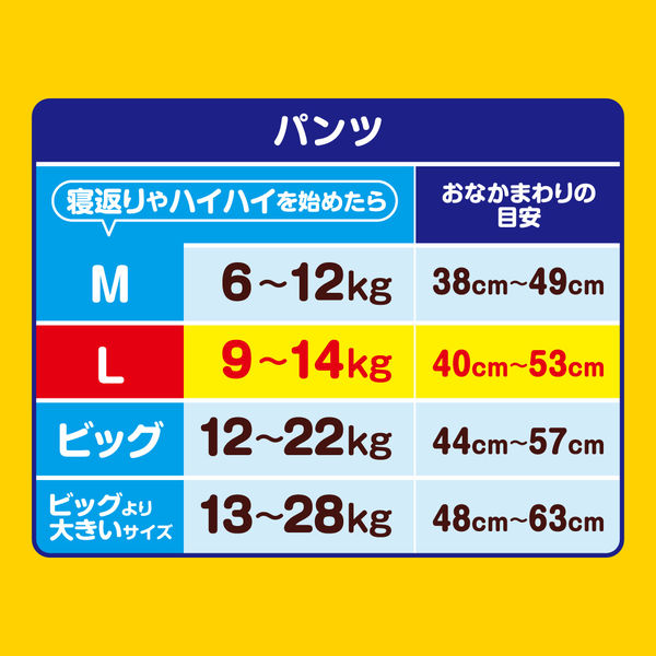 グーン おむつ パンツ L（9～14kg） 1パック（56枚入） 男女共用