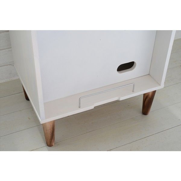 パイン材のファックス台　引き出し2段　中古品 LFAX-48(WW) 天然木ファックス台 1台 YAMAZEN(山善) 【通販