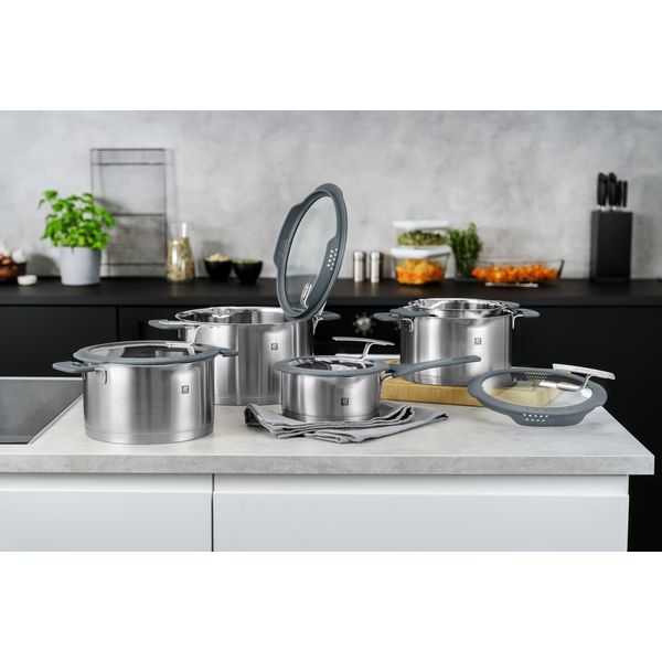 ZWILLING ツヴィリング「 プロ ソースパン 16cm (ガラス蓋付) 」 片手 