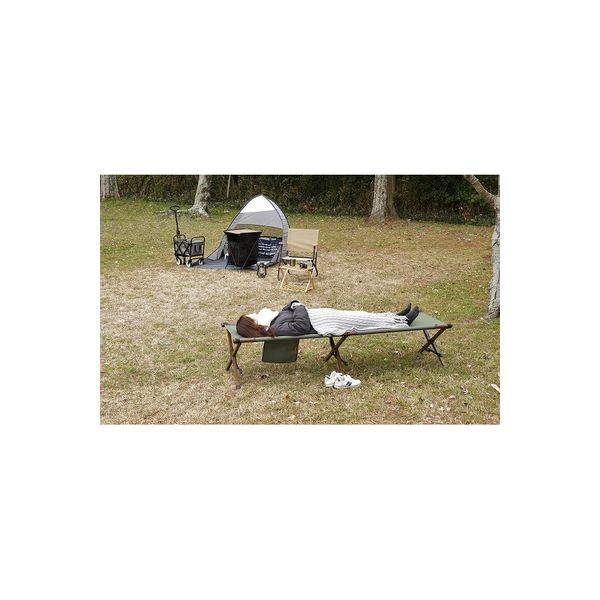 得価人気#4999　アメリカ　ヴィンテージ　フォールディングコット　キャンバス　アウトドア　キャンプ　寝具　アンティーク コット