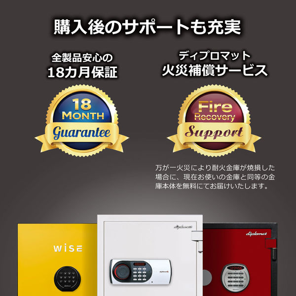 設置込】 ディプロマット クリスタルシリーズ 耐火・耐水