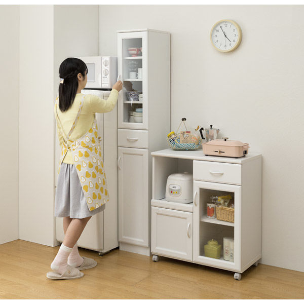Amazon｜白井産業(Shirai) カウンターワゴン レンジ台 ホワイト