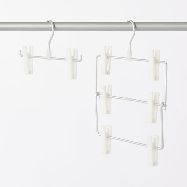 無印良品 アルミハンガー パンツ/スカート用 1段 約幅35×奥行3×高さ