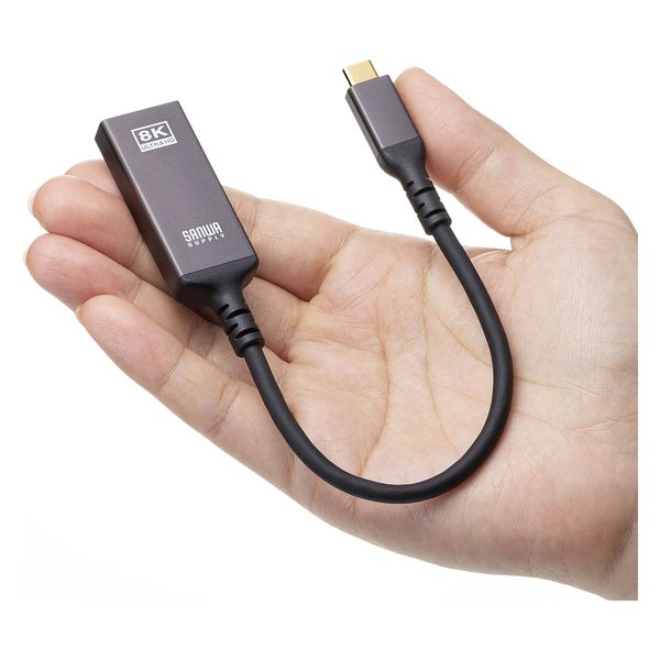 サンワサプライ USB Type C-HDMI変換アダプタ(8K/60Hz/HDR対応) AD-ALCHDR03 1個 - アスクル