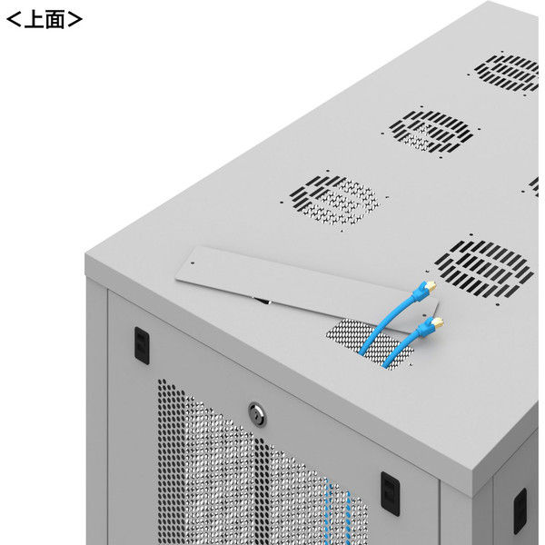 サンワサプライ 19インチサーバーラック メッシュパネル仕様（18U） 幅600×奥行1000×高さ1020mm ライトグレー 1台（直送品） -  アスクル