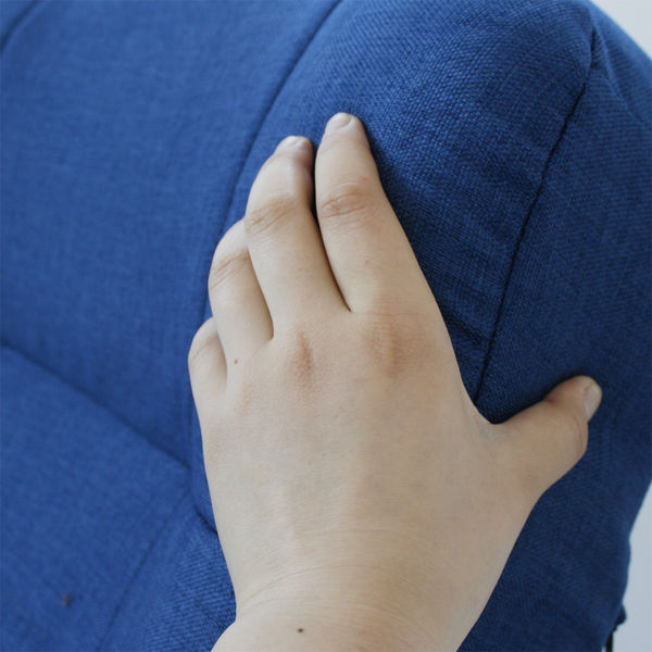 【軒先渡し】ヤマソロ 晶 コイルバネ回転高座椅子 藍色 1台（直送品） ヤマソロ 藍色