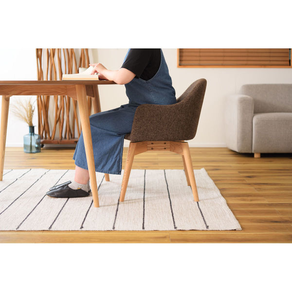 東谷 ROOM ESSENCE カラメリ 回転式チェア ブラウン KRM-020BR 1脚