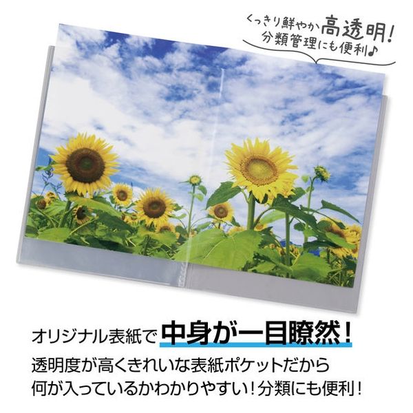 セキセイ パックンプレゼンホルダー高透明A4 20ポケット クリア