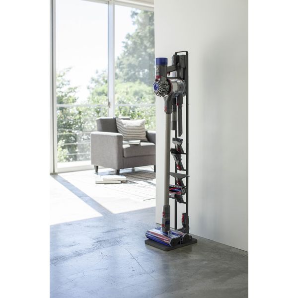 収納スタンド付 掃除機 コードレス コードレス掃除機 1.1kg超軽量 2WPa 山崎実業 コードレスクリーナースタンド タワー ブラック 773541 1個
