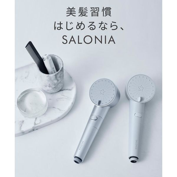SALONIA シャワーヘッド 美品 クリアケアカートリッジ付き SALONIA シャワーヘッド サロニア ファインバブルクリア 塩素