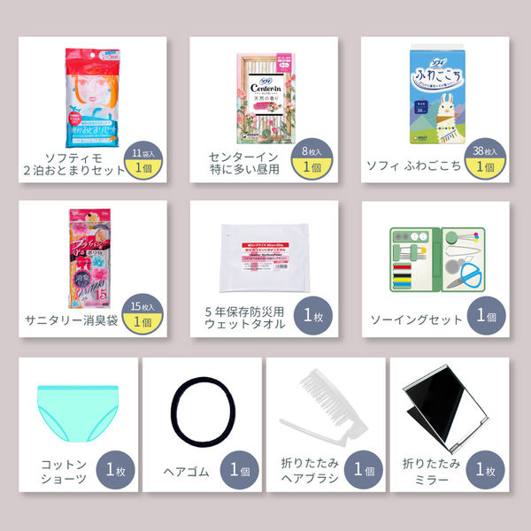 女性用ポーチセット 防災グッズ エマージェンシーポーチ 防災士