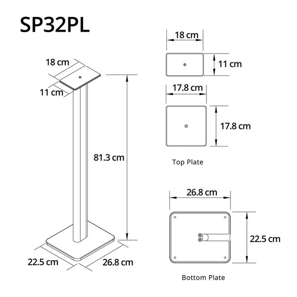 Kanto フロアスピーカースタンド/ホワイト SP32PLW-WHITE 1ペア(2個