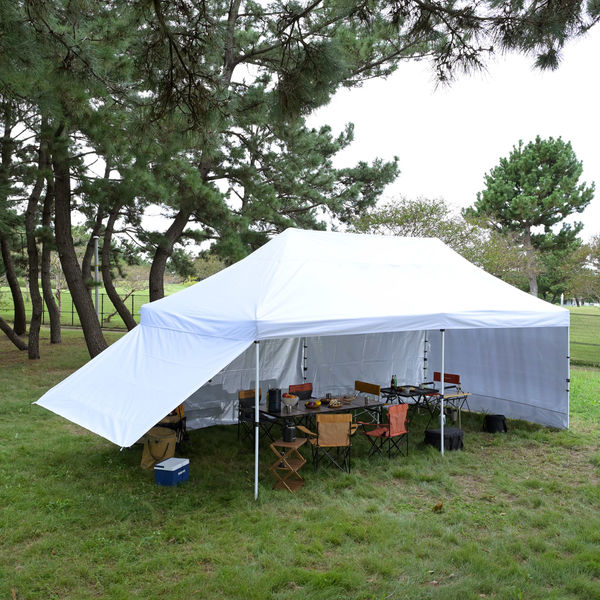 Amazon.co.jp: CYFIE タープテント 3m×3m 高さ3段階調節 サイド