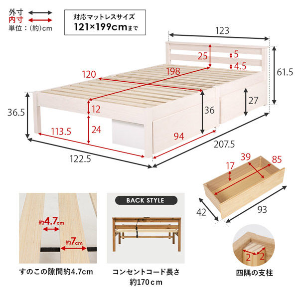 セミダブルベッド フレームのみ ほしい