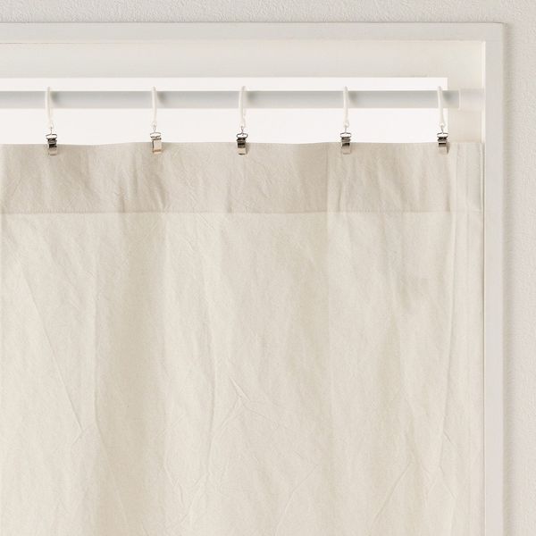 無印良品綿洗いざらしノンプリーツカーテン 100×178cm 2点 無印良品 綿洗いざらし平織ノンプリーツカーテン 幅100×丈