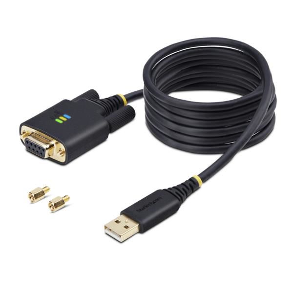 シリアル変換ケーブル クロス USB-A - RS232C 2m オス-メス