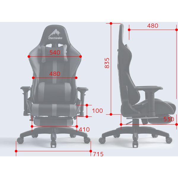 軒先渡し】関家具 Contieaks ゲーミングチェア ルセル V2 オットマン付