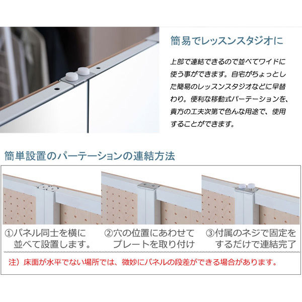 軒先渡し】ナサ流通企画 キャスター付き間仕切りパネル 幅600