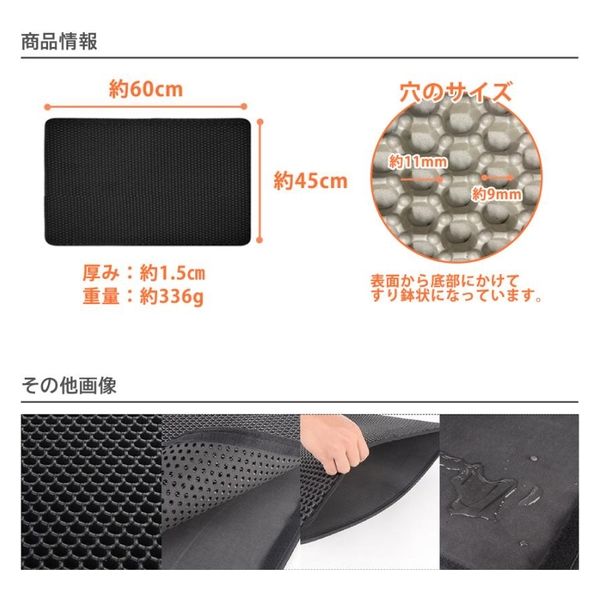 ベスト・アンサー 猫砂 砂取りマット 45×60cm ブラック pet-056