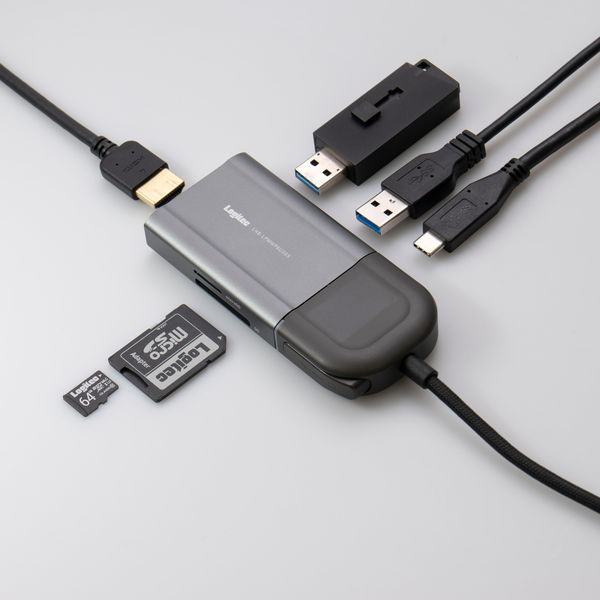 ドッキングステーション Type-C USBハブ 6in1 HDMI ON/OFF機能
