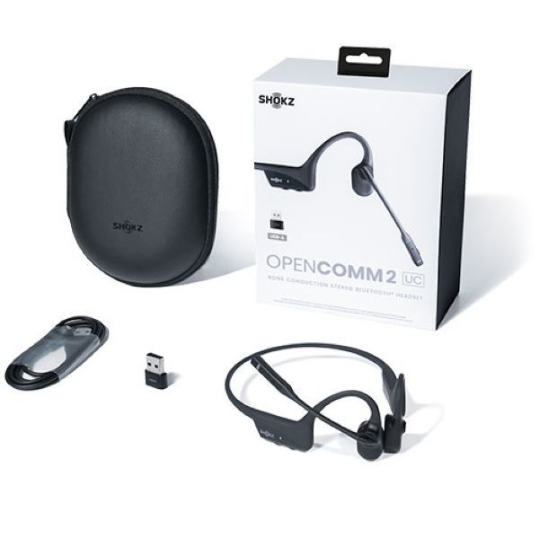 OpenComm Shokz 骨伝導ヘッドセットマイク付き - イヤホン