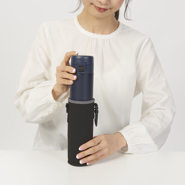 スタンディング ボトルカバー ショルダー ブラック 500ml 1個