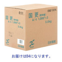 日本製紙　わら半紙　国更B4　1箱（1000枚入×3冊）