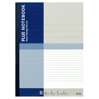 【アウトレット】プラス　無線綴じノート　ベーシック　セミB5　B罫　30枚　青　1パック（10冊入）　75086
